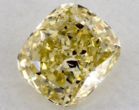  0.43 Carat Yellow SI2  cushion modified diamond